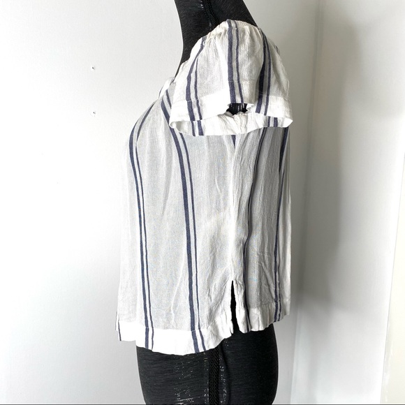 cloth & stone Striped Off Shoulder Top - Picture 6 of 11